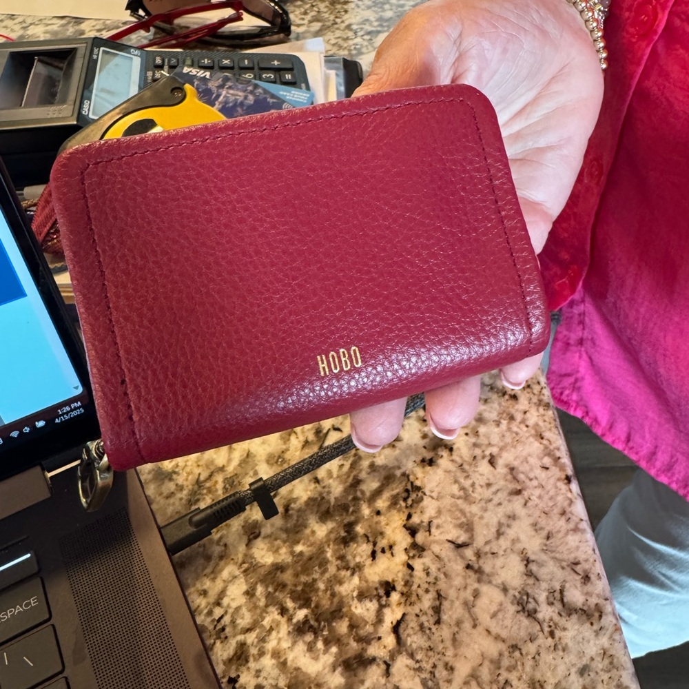 Hobo Red Leather Wallet